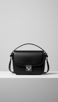 bolso cruzado negro estructurado