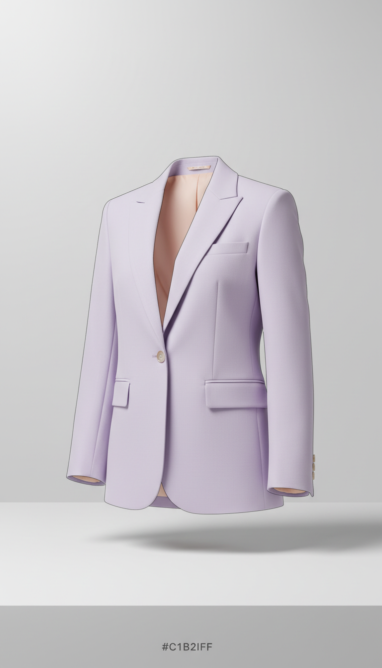 blazer entallado en tono pastel